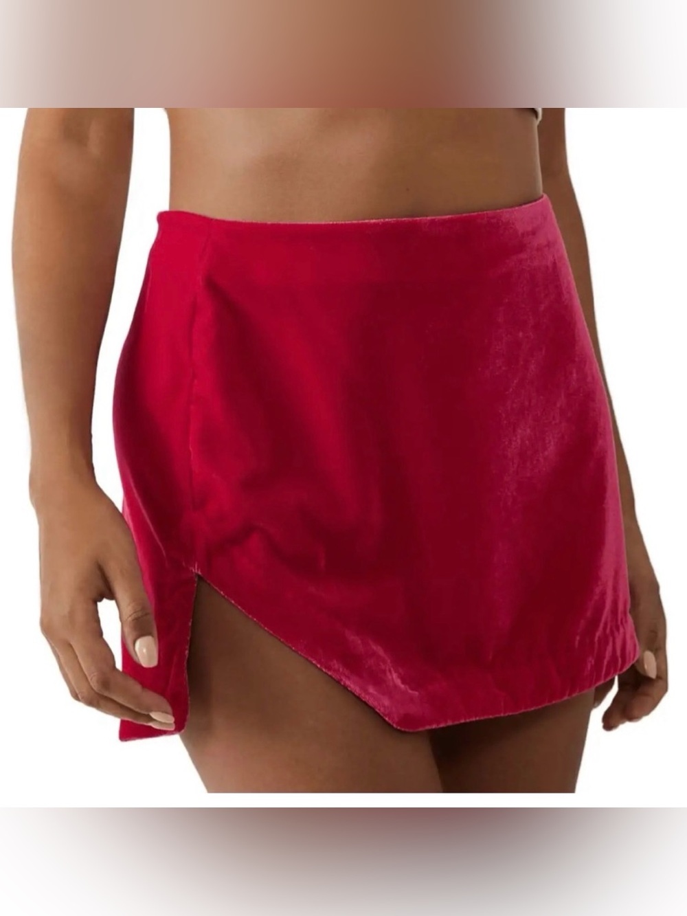 Free People Velvet Annalise mini skirt